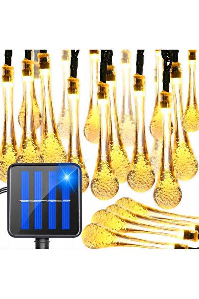 OEM Ghirlandă solară cu becuri LED 20 lumini, 4,5 m, IP66, alb cald, 8 moduri...