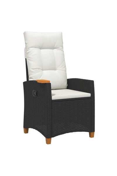 vidaxl Scaun reclinabil cu placă pentru ceai cu pernă 62 x 64 x 112 cm