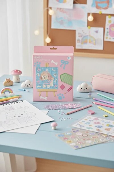 Miniso Elmas Boyama Mini Dekorasyon Seti Köpek Yavrusu Temalı – Çocuklar İçin...
