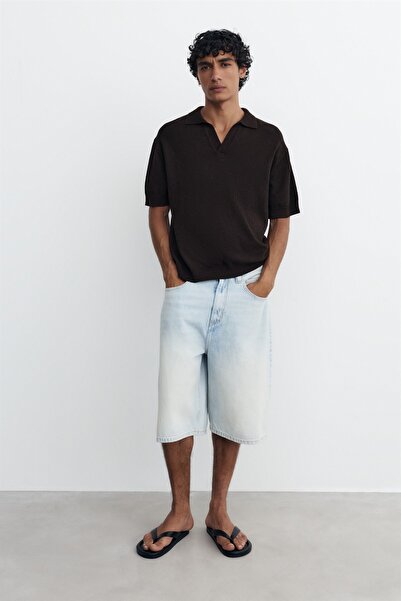 Pull & Bear Havlu dokulu polo t-shirt