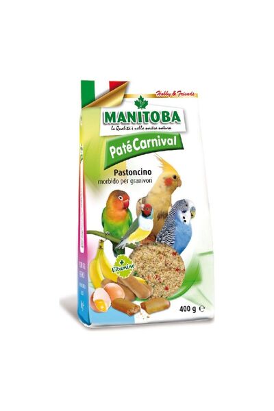 Manitoba Pate Carnival Αυγοτροφή για Παπαγαλάκια 400gr