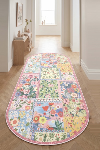 Olverno Home Makinede Yıkanabilir Kaymaz Taban Leke Tutmaz Dijital Salon Halı...