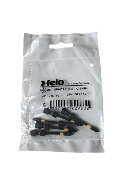 FELO Set de 5 biți, profil Impact, tip Pozidrive, E6.3, PZ1, 50mm