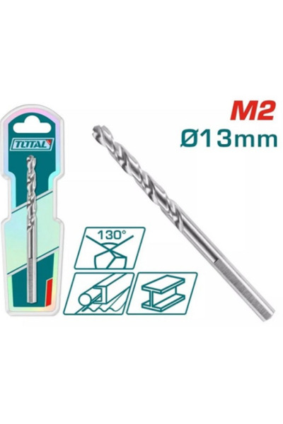 TOTAL - M2 HSS METAL DRILL - 13MM (INDUSTRIAL)