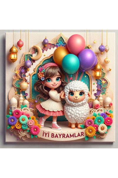 Kurban Bayramı Harçlık Kartı 10 Adet 10x15 İyi Bayramlar Bayram Tebrik Kartı