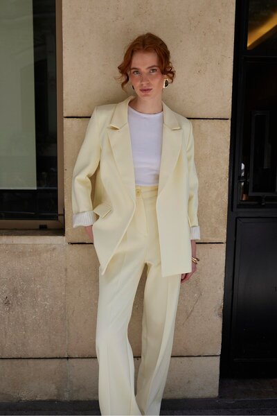 martedi Kadın Sarı Oversize Blazer Ceket