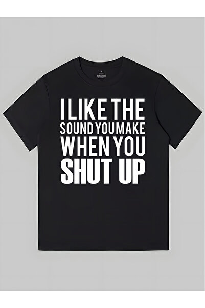 Sovae Fun slogan "Shut up" print, comfortable and casual summer T-shirt
