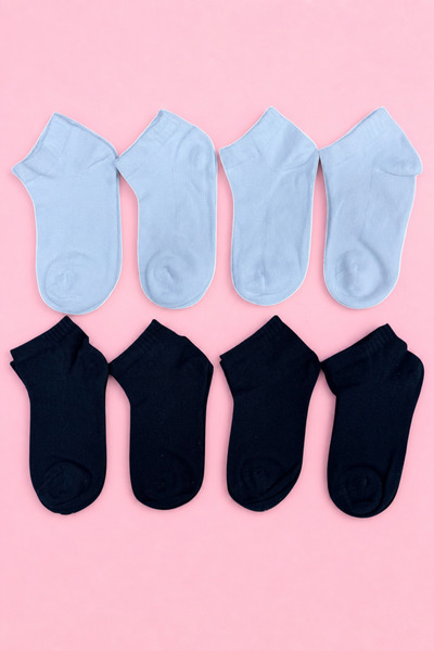 ZENGİN 8-Piece Pack Seamless Comfortable Children's Booties Socks Set