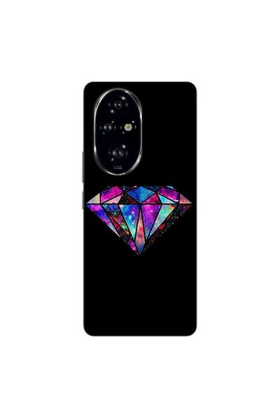 OEM Калъф, съвместим с Honor 200 Pro, силиконов гел TPU модел, диамантено черен