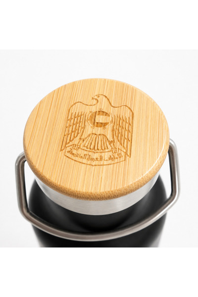 Galatia GALATI Stainless Steel Thermal Water Bottle 600ML with Bamboo Lid & U...