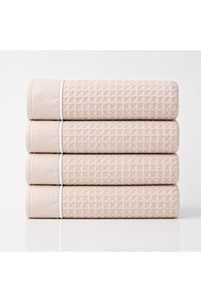 Donetella Pack of 4 Hand Towels 50x90 cm – 310 GSM Waffle Microfiber, Soft & ...