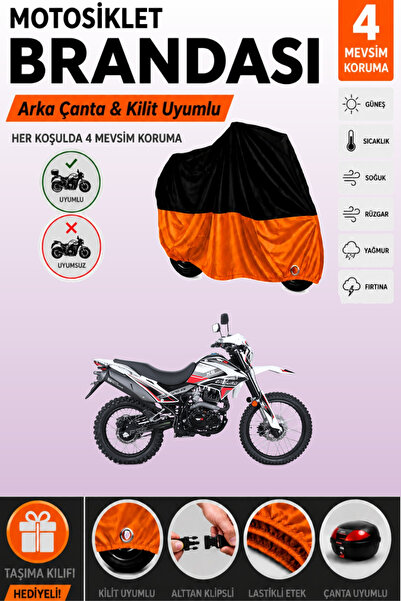 Cemku Double Black Top - Orange Bottom, Rear Bag Compatible Rks Cross Rt250 M...
