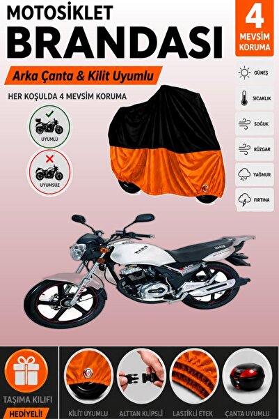 Cemku Double Black Top - Orange Bottom, Rear Bag Compatible Bisan Atlas 125 M...