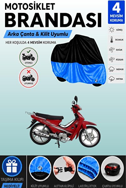 Cemku Double Black Top - Blue Bottom, Rear Bag Compatible Mondial 100 Mfm Mot...