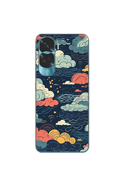 OEM Case compatible with Honor 90 Lite 5G Silicon Gel Tpu Model Mystic Night Sky