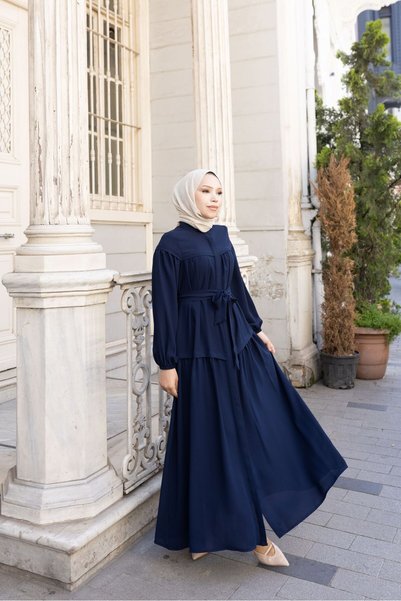 GÖZDE GİYİM Dress with Buttons Casual