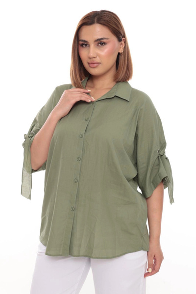 Lady Majestic 100% Cotton Plus Size Women's Cotton Shirt with Relaxed Fit, Bu...