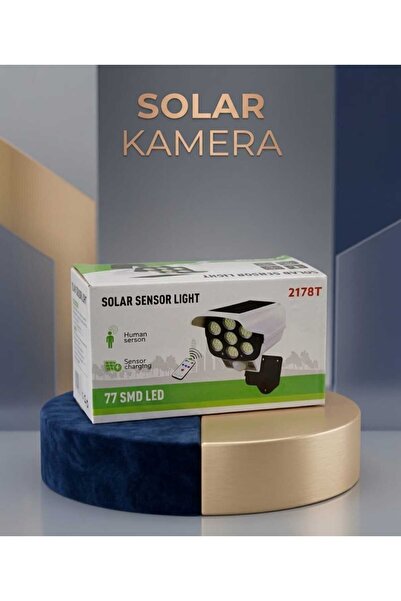 YDGR 2178T Solar Güvenlik Kamerası Görünümlü LED Projektör