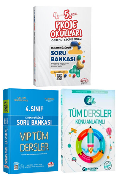 Editör Yayınevi 4. Sınıftan 5. Sınıfa Proje Okulları Öğrenci Seçme Sınavı Sor...