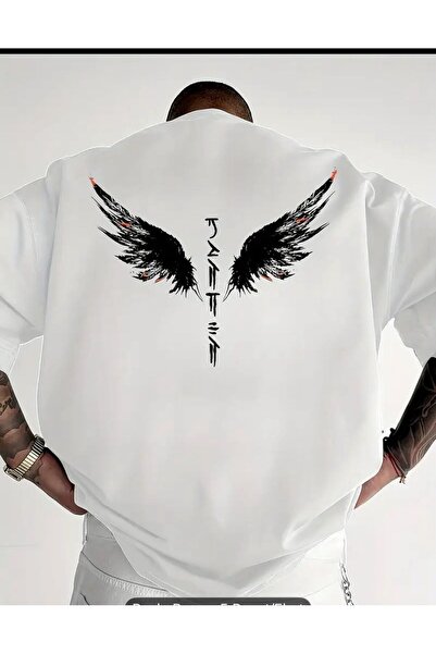 ELZE MODA A Premium Quality Wing Printed Oversized T-Shirt