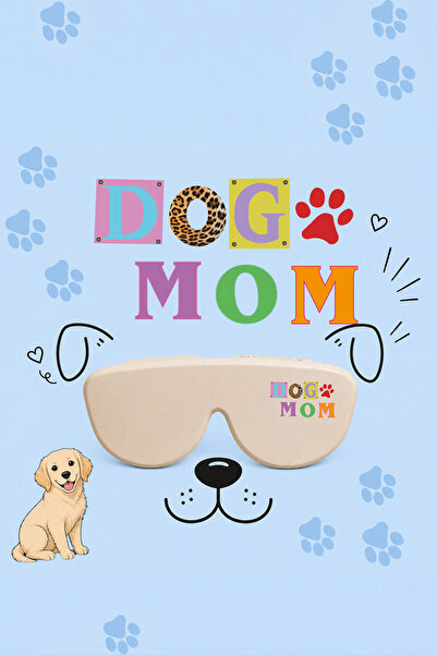 CARRY ME CASE DOG MOM Katlanabilir Bej Silikon Gözlük Kılıfı