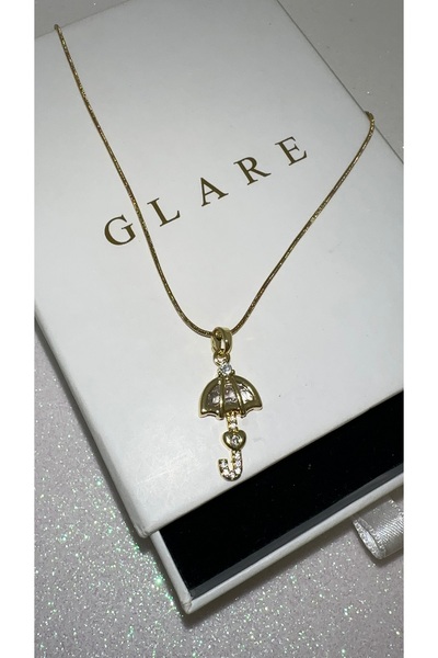 GLARE JEWELRY CO قلادة من الفولاذ المقاوم للصدأ طراز شيمسبي تشام 45+5 سم