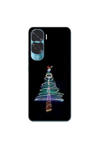 OEM Husa compatibila cu Honor 90 Lite 5G Silicon Gel Tpu Model Craciun Brad Neon