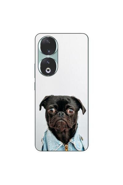 OEM Калъф, съвместим с Honor 90 5G, силиконов гел TPU, с модерен десен на мопс