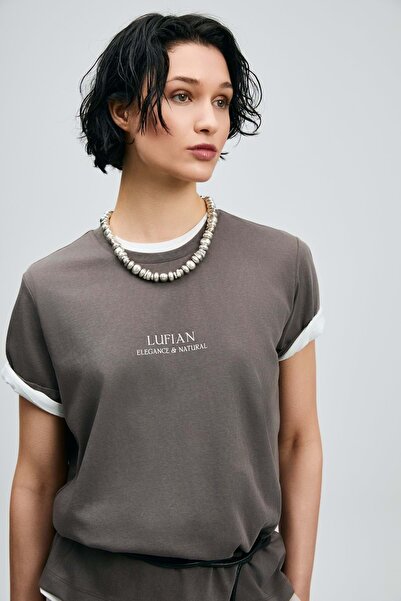 Lufian 121020030 Forest T-Shirt Kadın Tişört VİZON