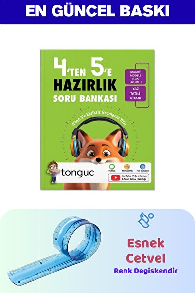 Tonguç Yayınları 4'ten 5'e Hazırlık Kitabı - Esnek Cetvel 30 cm