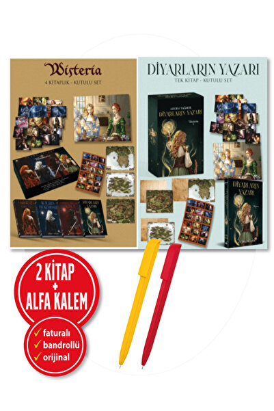 İndigo Kitap Alfa Kalem+Diyarların Yazarı-Wisteria 4(Kutulu)+Wisteria Serisi ...