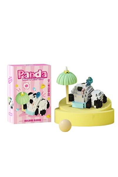 Crocodileskids Set de construcție, Leski, Model Panda cu umbrelă, 153 piese, ...
