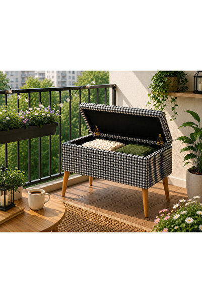 densan aksesuar Modern, Kaz Ayağı, Sandıklı Puf, Bench