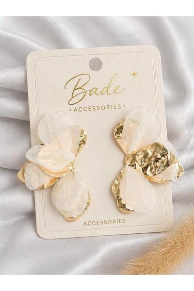 Accessories Gold Çiçek Tasarım Küpe