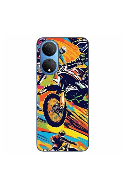 OEM Husa compatibila cu Honor X7 Silicon Gel Tpu Model Motocross Pop Art