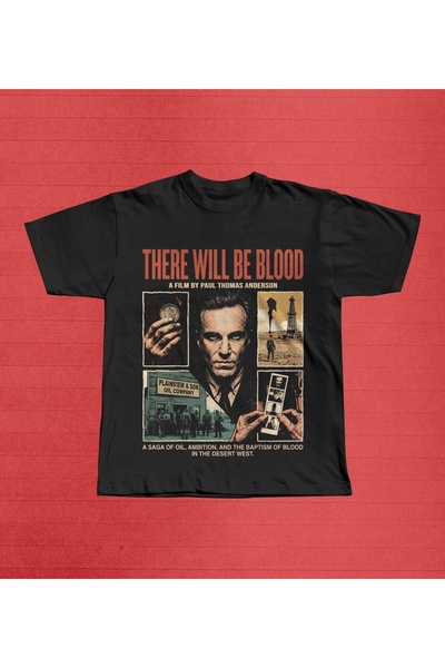 Grafftee Clothing There Will Be Blood Printed Unisex Oversize T-Shirt