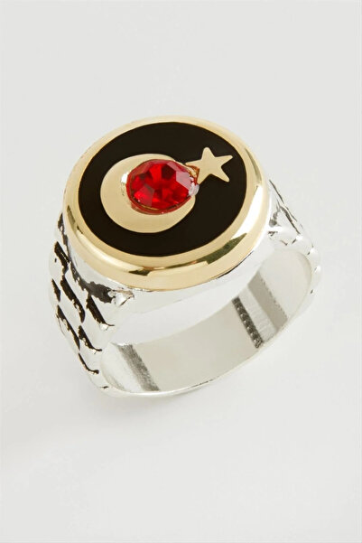 Marsilyan Nvdn- Moon Star Metal Men's Ring Iegrs-Nvdn1