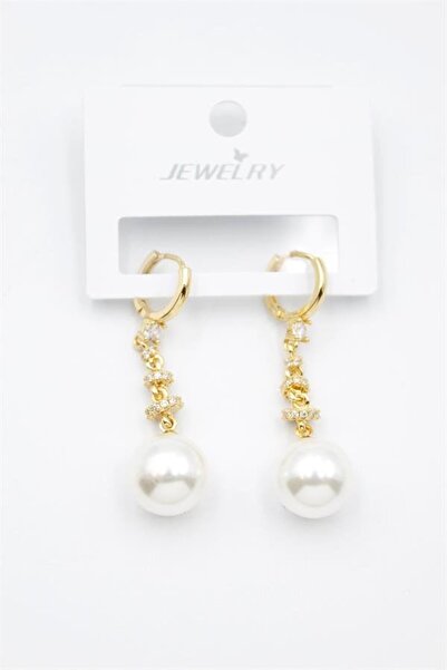 atastore2017 Jewelled Pearl Earrings - Gold