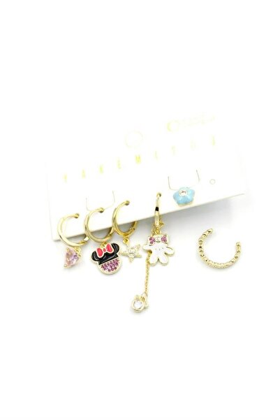 atastore2017 Multiple Mck Mouse Earrings - Gold