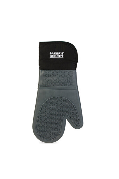 Baker's Secret Gray silicone oven mitt 38.5 cm, heat-resistant and waterproof...