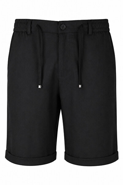trender Beta Duble Denim&Canvas Black Men's Shorts 26Ycm2000042