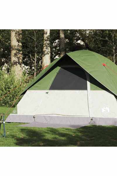 vidaxl Cort de camping cupola pentru 6 persoane, verde, impermeabil