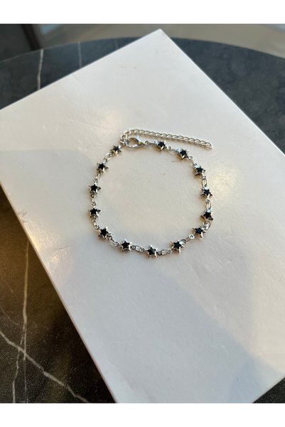Rose and Light Black Star Bracelet
