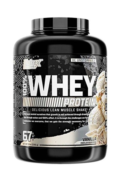 Nutrex Research 100% Whey Protein Powder Vanilla Flavor 5LB | 24g Protein, 5....
