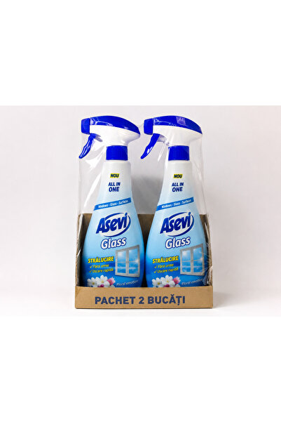 ASEVI Pack of 2 x Glass All in One 750 ml – window solution