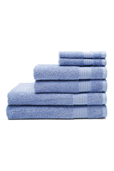 Fieldcrest 6-Piece Plain Bath Towel 500 Gsm 500 Gsm City Blue