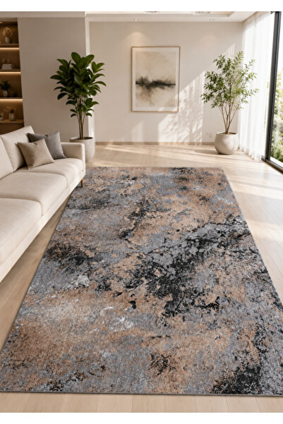 Mira Living/Bedroom Rug, Model 24137/123, Grey/Brown