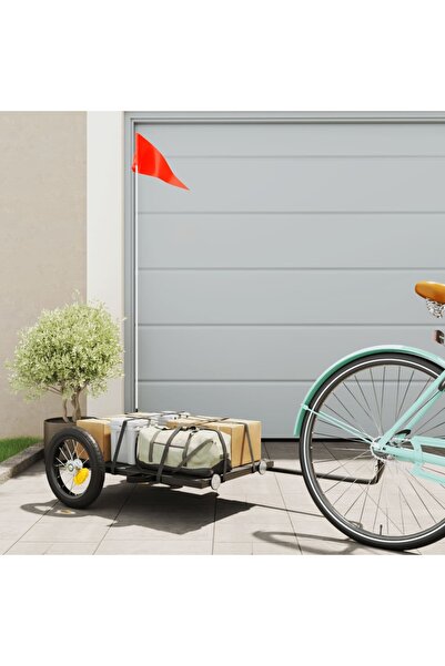 vidaxl Bicycle trailer, black, 122x53x28 cm, iron
