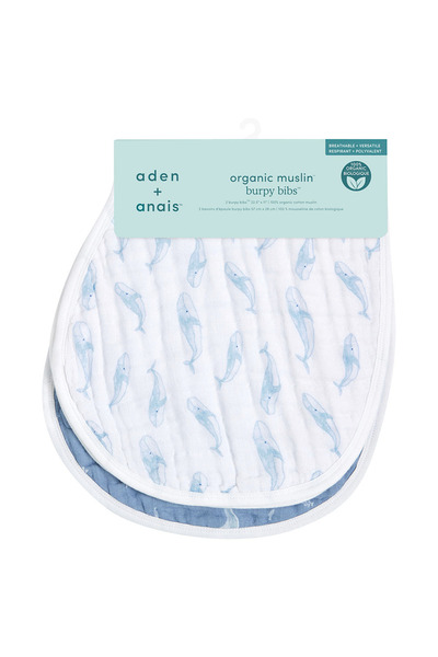 aden + anais - Organic Muslin Burpy Bib - Pack of 2 - Oceanic
