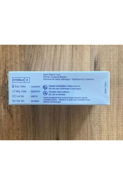 Beybi BİSTÜRİ KESİM OPERASYON UCU NO: 15 (steril) (100 ADET) PASLANMAZ ÇELİK